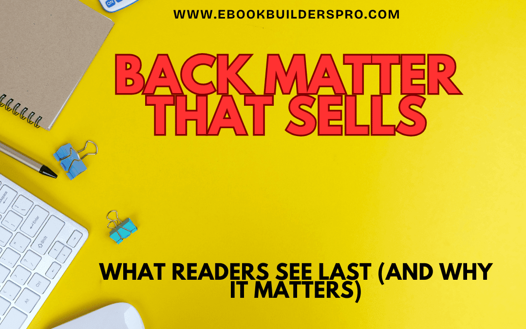 Back Matter That Sells for Indie Authors
