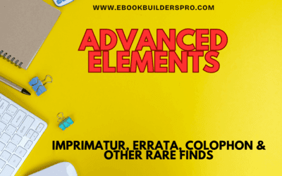 Advanced Book Elements Indie Authors Should Know